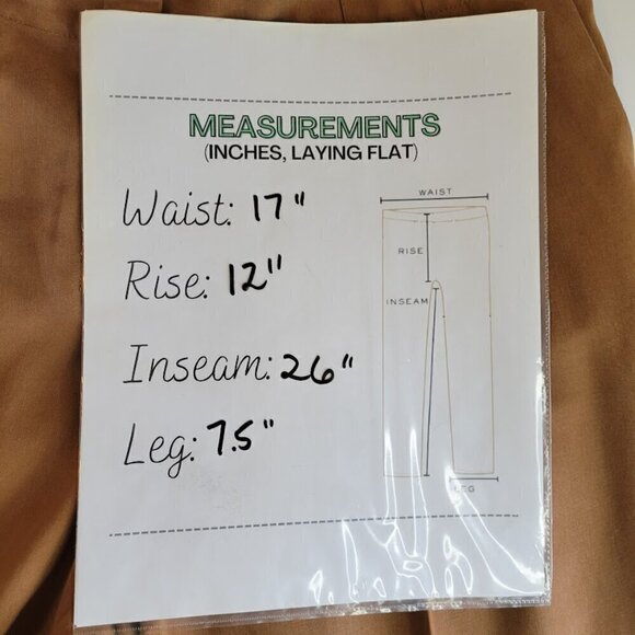 Chico's Front Pleated Skimmer Ankle Pants SZ 10 Tencel Brown Lightweight Flowy - Picture 9 of 9